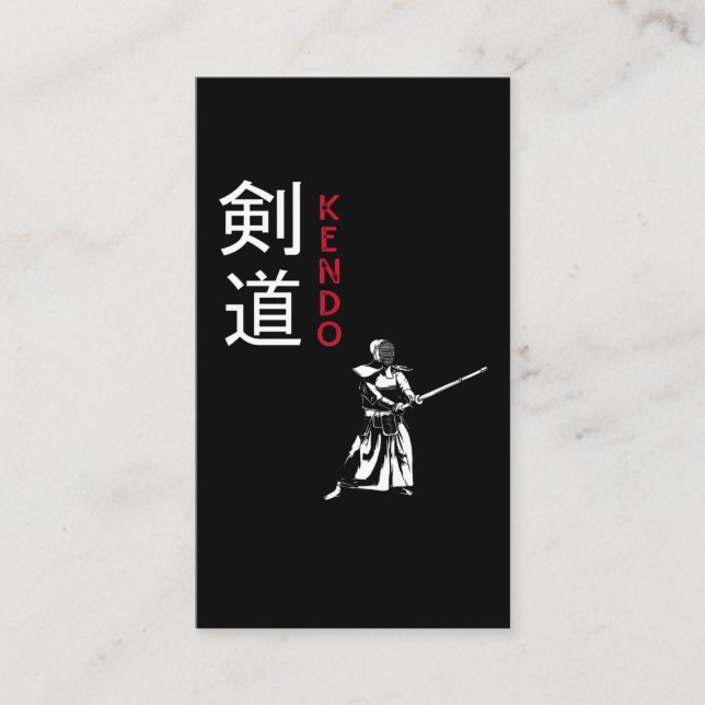 Carte De Visite Kendo Arts martiaux japonais (Devant)