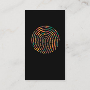 Carte De Visite Kente Motif African Ghana Fingerprint nwentoma