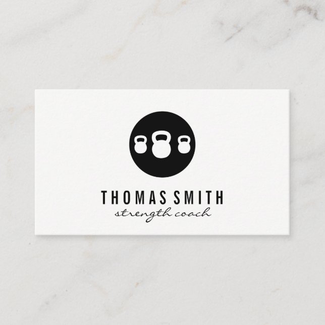 Carte De Visite Kettle Bell Personal Trainer (Devant)