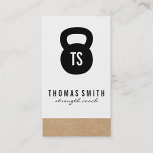 Carte De Visite Kettle Bell Personal Trainer Géométrique / Variati