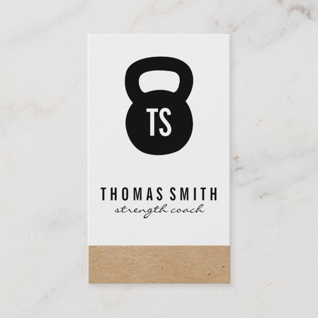 Carte De Visite Kettle Bell Personal Trainer Géométrique / Variati (Devant)