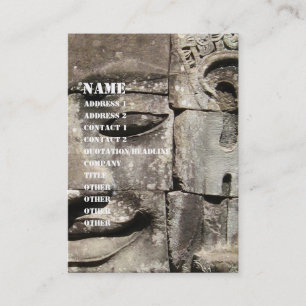 Carte De Visite Khmer Stone Face ... Temple de Bayon, Cambodge