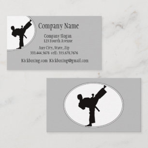 Carte De Visite Kickboxing ou Martial Art Sport