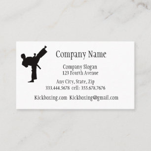 Carte De Visite Kickboxing ou Martial Art Sport