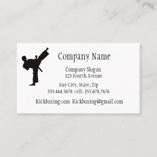 Carte De Visite Kickboxing ou Martial Art Sport