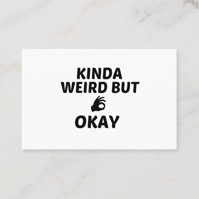 CARTE DE VISITE KINDA WEIRD MAIS OK DOIGT (Devant)