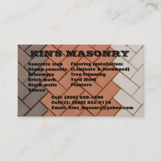 Carte De Visite Kin's_masonry