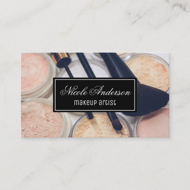 Carte De Visite Kit maquillage | Artiste de maquillage (Devant)