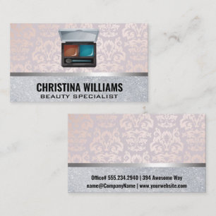 Carte De Visite Kit maquillage Damask Parties scintillant and Me