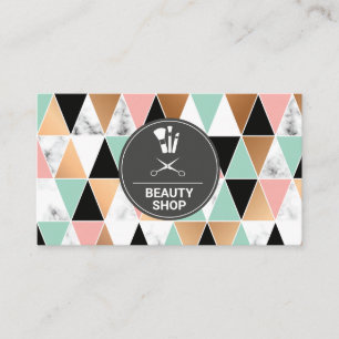 Carte De Visite Kit maquillage Triangle Motif Marbre Couleur