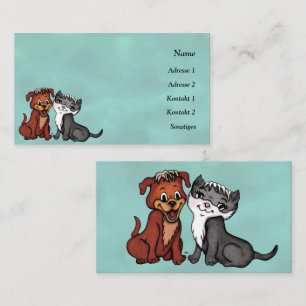 Carte de visite Kitty et Puppy