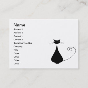 Carte De Visite Kitty fantaisie noir 4