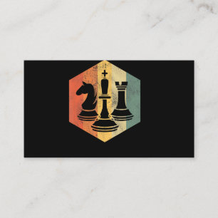 Carte De Visite knight king rook jeu d'échec    coloré cadeau