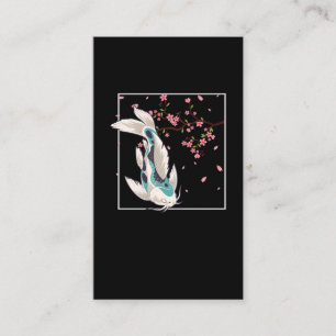 Carte De Visite Koi Poisson Fleur de cerisier Japonais Pêche à l