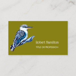 Carte De Visite Kookaburra aquarelle peinture d'oiseau australien