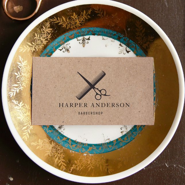 Carte De Visite Kraft Beauty Hair Studio Artiste professionnel (Créateur téléchargé)