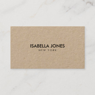 Carte de visite Kraft Luxe Minimaliste