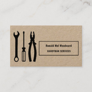 Carte de visite Kraft Tool Handyman Services