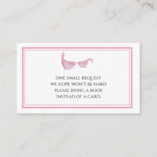 Carte De Visite La baleine rose d'aquarelle apportent svp une