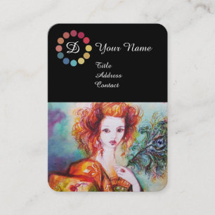 CARTE DE VISITE LA BEAUTÉ ROMANTIQUE DE LA FEMME EST LA PALETTE DE