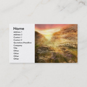 Carte De Visite La Bible - Oui, bien que je marche à travers la va