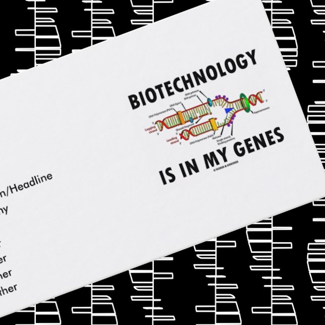 Carte De Visite La Biotechnologie est dans mes gènes (réplication  (Classic molecular biology business card for any biotechnologist or geneticist)