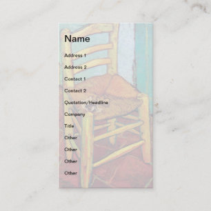 Carte De Visite La Chaise de Vincent avec pipe