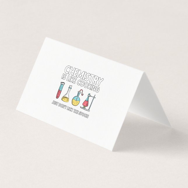Carte De Visite La chimie est comme la Cuisine (Devant)