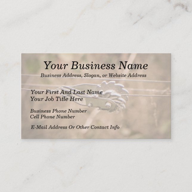 Carte De Visite La clôture des 40 derniers (Devant)