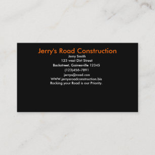 Carte De Visite La construction de routes de Jerry
