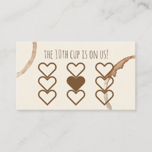 Carte De Visite la fidélité récompense le café de coffeeshop de