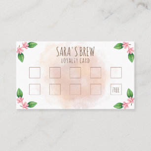 Carte De Visite la fidélité récompense le café de coffeeshop de