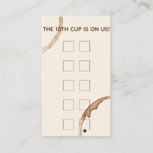 Carte De Visite la fidélité récompense le café de coffeeshop de