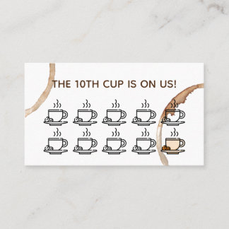 Carte De Visite la fidélité récompense le café de coffeeshop de