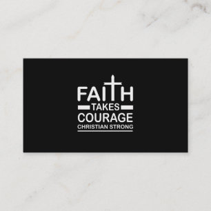 Carte De Visite La Foi Chrétienne Forte Prend Courage Religieux