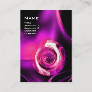 Carte De Visite La FRACTALE S'EST LEVÉE rose pourpre lumineux noir