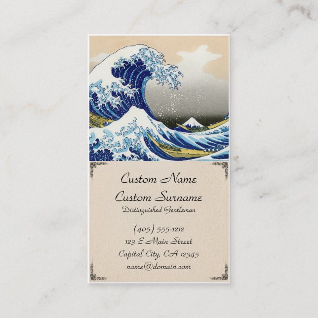 Carte De Visite La grande vague outre de Kanagawa Katsushika (Devant)