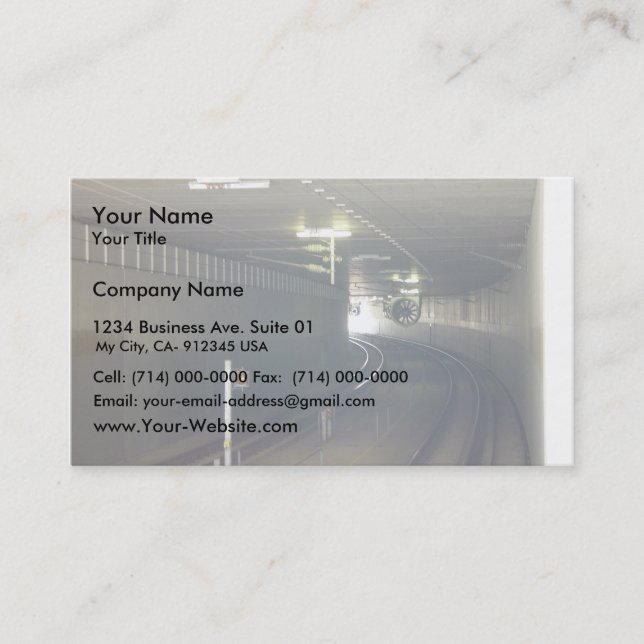 Carte De Visite La lumière à l'extrémité du tunnel chez Subiaco (Devant)