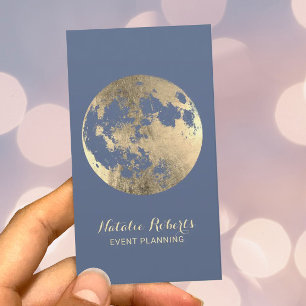 Carte De Visite La Lune d'or moderne La Dusty Blue Elégante Plani