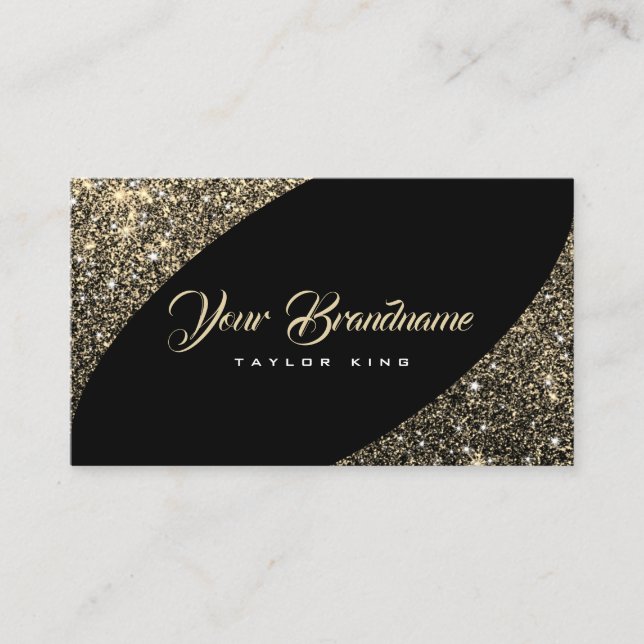 Carte De Visite La luxueuse Parties scintillant Gold Extravagante (Devant)