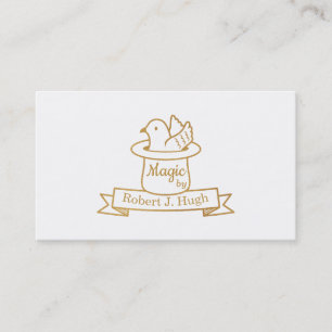 Carte De Visite La magie d'or de Faux a plongé dans le magicien d