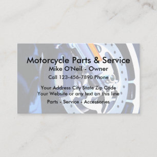 Carte De Visite La moto partie le service