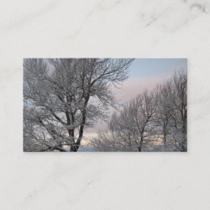 Carte De Visite La neige a couvert des branches