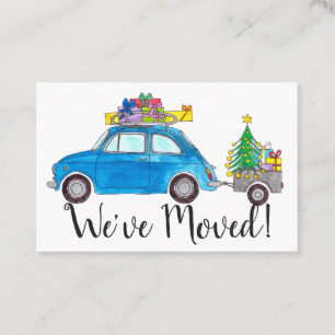 Carte De Visite La Nouvelle Address Blue Car