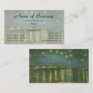 Carte De Visite La Nuit étoilée sur le Rhône par Vincent van Gogh