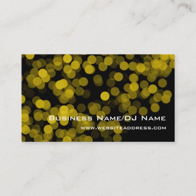 Carte De Visite La partie jaune allume (musique ou le DJ) des (Devant)