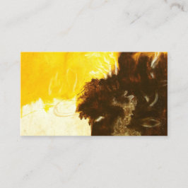 Carte De Visite La peinture d'art abstrait s'égoutte le brun jaune