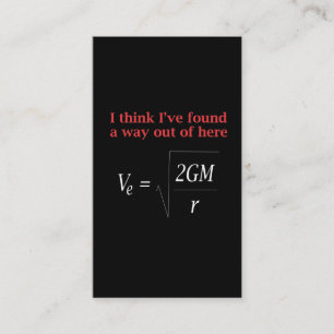Carte De Visite La physique amusante plaisanterie La science de la