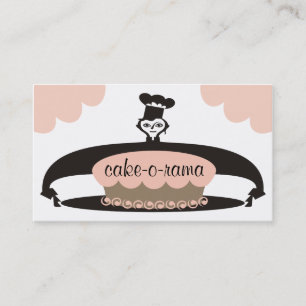 Carte De Visite La portion femelle de chef de pâtisserie a givré