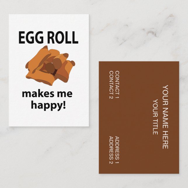 Carte De Visite La Poupée D'Oeufs Me Rend Joyeux La Poupée D'Oeufs (Devant / Derrière)